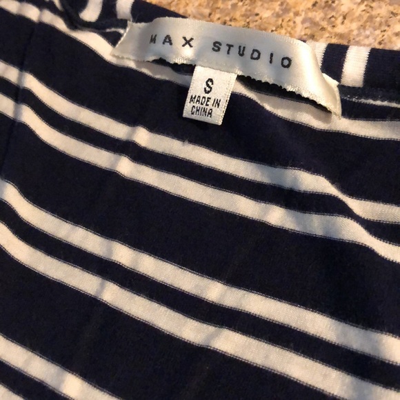 Max Studio Blue and Off White or Cream Dress Small - Picture 3 of 17